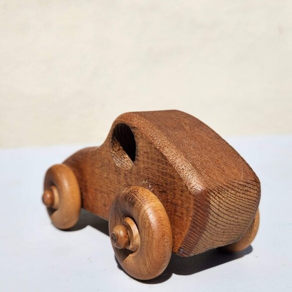 Handmade Toy Car Hand Crafted Race car push Decor Montessori Waldorf Minnesota S - Picture 3 of 12